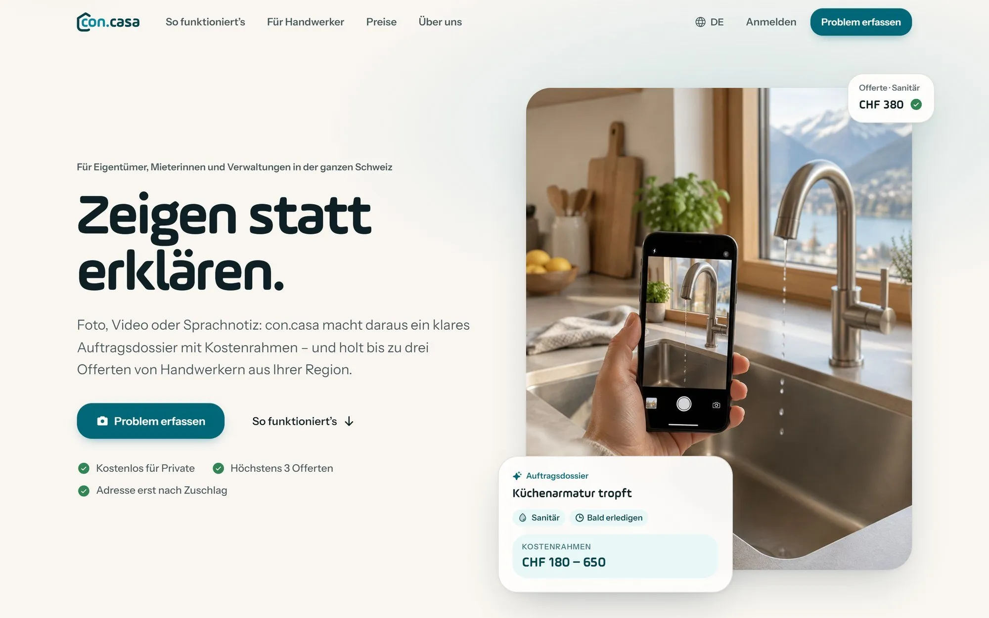 Startseite von con.casa