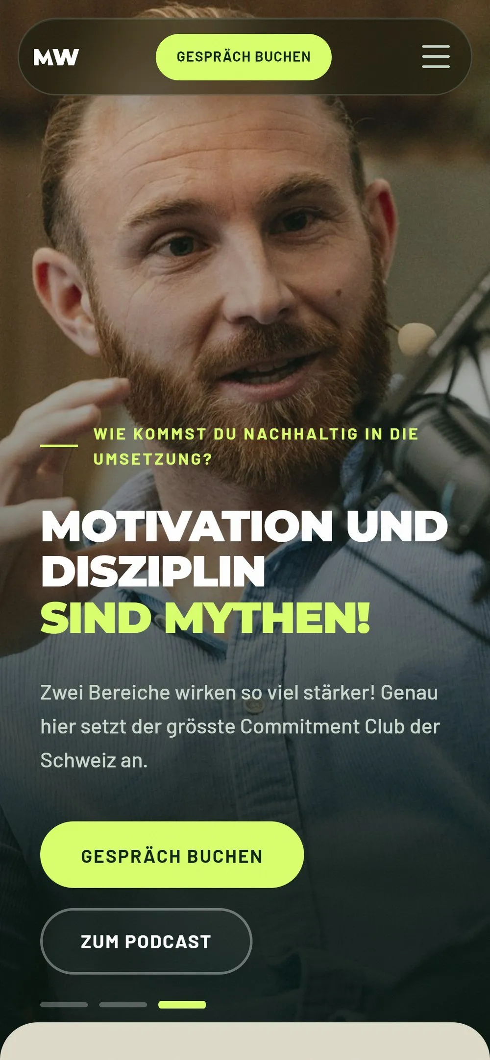 Website auf dem Handy