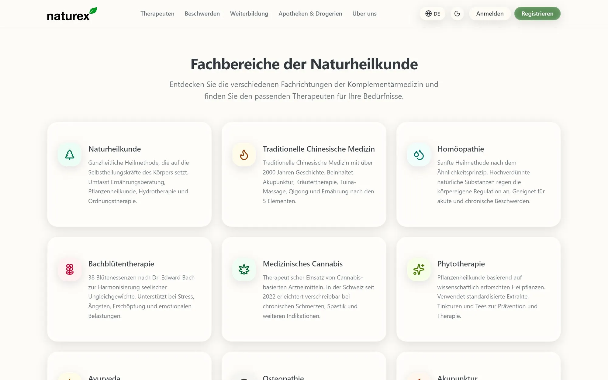 Disciplines of natural medicine