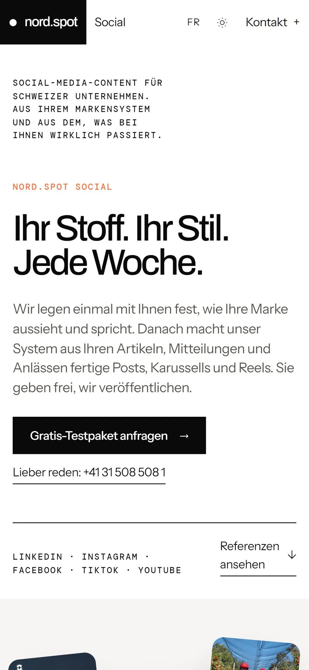 social.nord.spot auf dem Handy